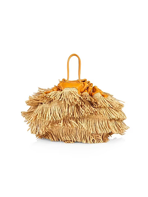 Scrunch Fringe Straw Bag | Saks Fifth Avenue
