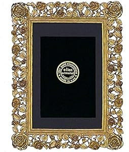 Trellis Rose 18kt Museum Gold Over fine Pewter 8x10/7x9 by Elias Artmetal - 8x10 | Amazon (US)