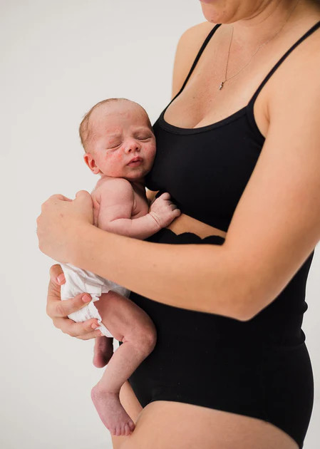 Maternity & Postpartum Support Bloomers - Scallop Edge Black | LoveSteady