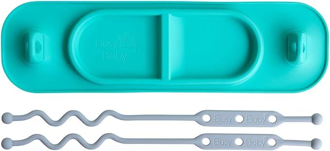BUSY BABY MAT | Silicone Mini Suction Placemat for Babies & Toddlers with Adjustable Tethers to A... | Amazon (US)