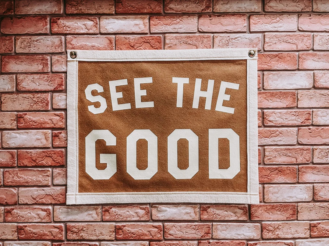 See the Good Banner  Felt Pennant Flag Banner  Vintage Style - Etsy | Etsy (US)