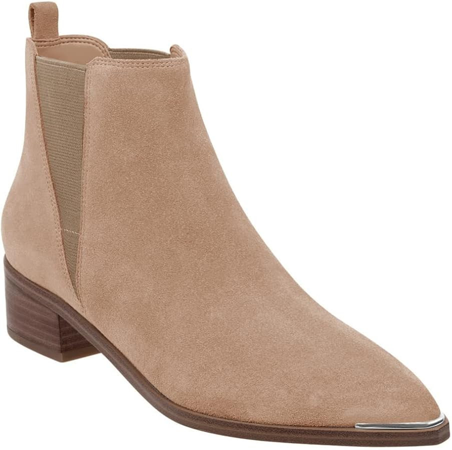 Juliet Holy Womens Chelsea Boots Fashion Winter Pointed Toe Chunky Stacked Low Heel Slip On Ankle... | Amazon (US)