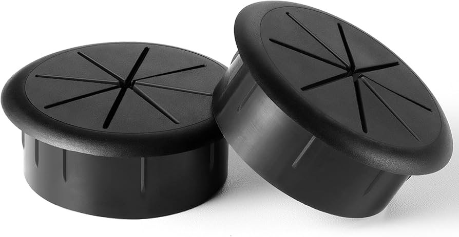 HYCC 2 Pack 2 Inch Flexible Desk Grommet,Organize Wires and Cables on Office Equipment, Computer ... | Amazon (US)