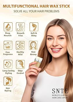 Samnyte Hair Wax Stick, Wax Stick for Hair Slick Stick, Hair Wax Stick for Flyaways Hair Gel Stic... | Amazon (US)