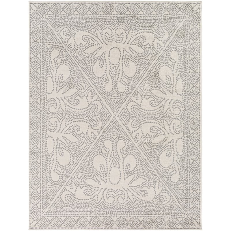 Roma ROM-2386 7'10" x 10' Rug in Light Gray/White | Walmart (US)