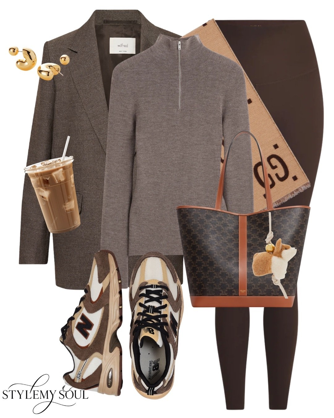 Blazer, wool top, leggings, new balance, tote bag, scarf

#LTKstyletip #LTKautumn #LTKmidsize