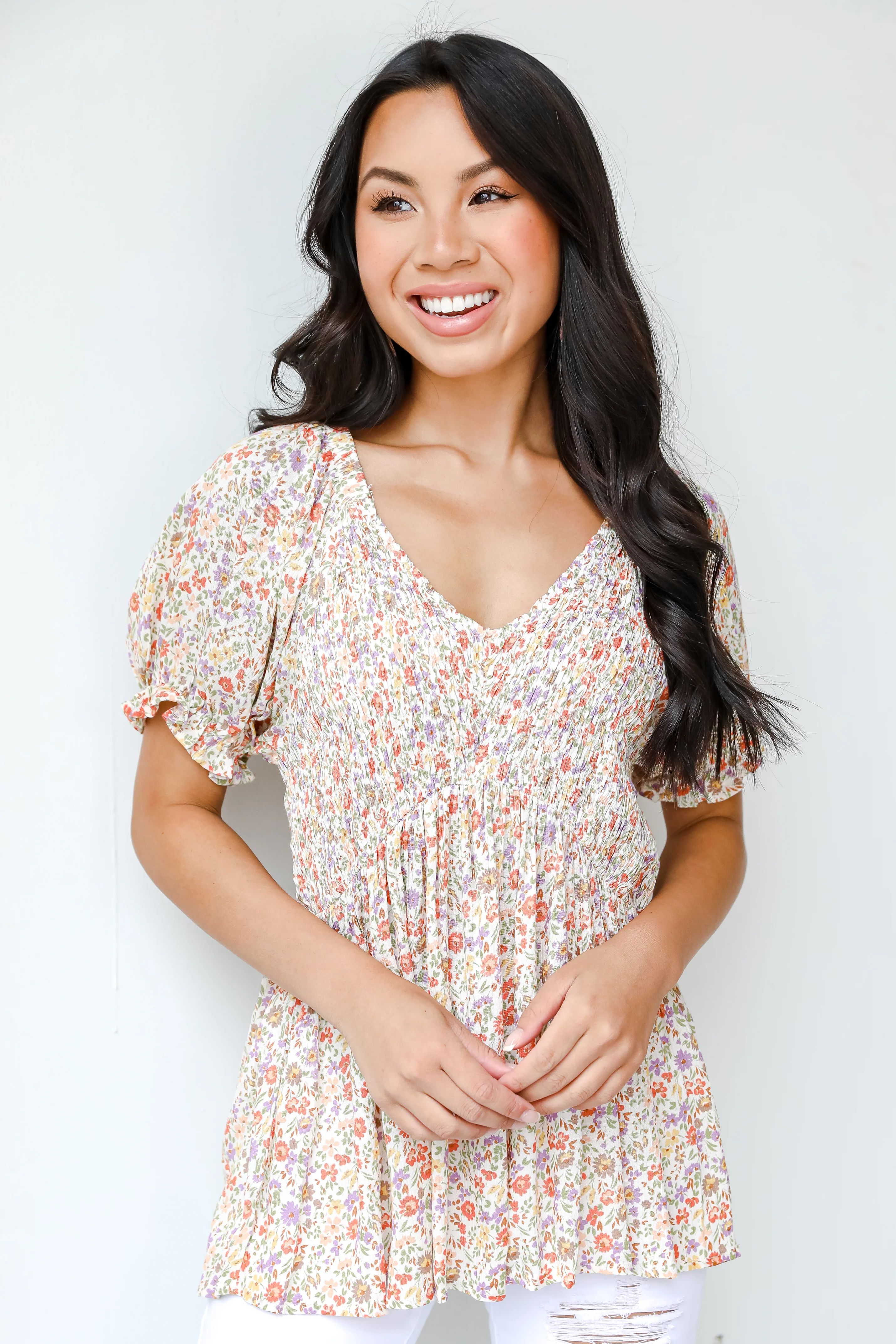 My Love Story Floral Babydoll Top | Dress Up
