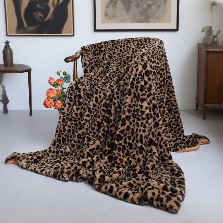 Velboa Super Soft Leopard Blanket Double Layer Bedding Thick Sofa Cover Furry Fuzzy Fax Fur Throw... | Amazon (US)