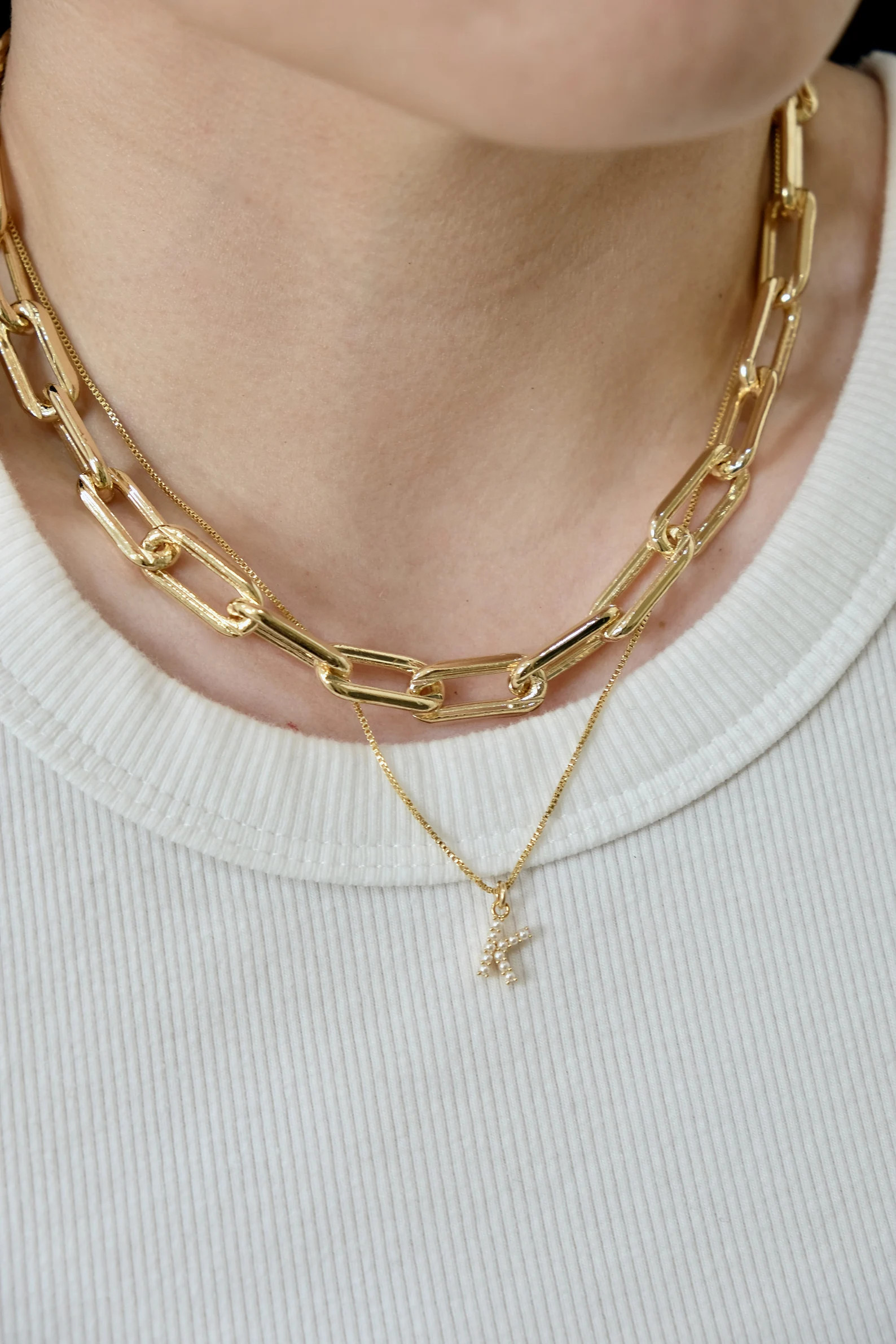 Tiny Pearl Initial Necklace, Personalized Necklace, Letter Necklace, Gold Necklace, Custom Neckla... | Etsy (US)