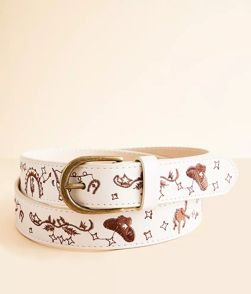 Western Embroidered Belt | Buckle