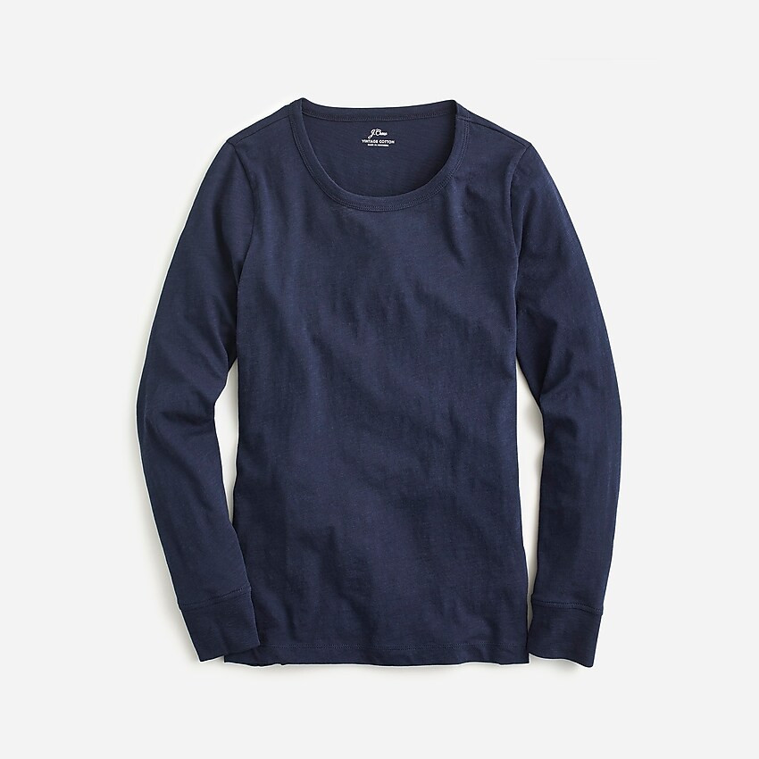 Vintage cotton crewneck long-sleeve T-shirt | J. Crew US