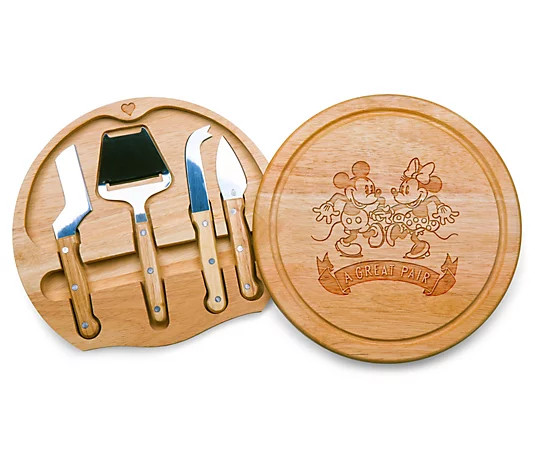 Toscana Mickey & Minnie Mouse Charcuterie BoardSet - QVC.com | QVC