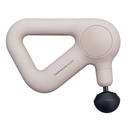 TheraGun Relief Handheld Percussion Massage Gun - Easy-to-Use, Comfortable & Light Personal Massager for Every Day Pain Relief Massage Therapy in Neck, Back, Leg, Shoulder and Body (Sand) | Amazon (US)