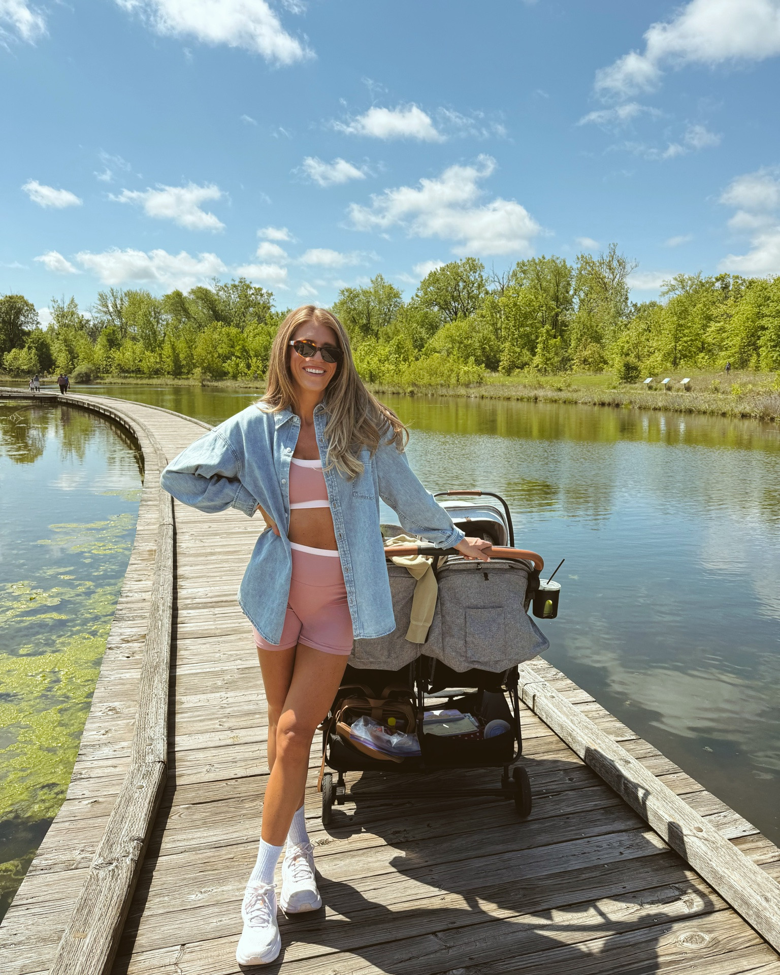 Walking outfit today as a toddler postpartum mom 
Size mediums in everything (my true size)

@abercrombie

#LTKmomlife #LTKfitnessgoals #LTKActive