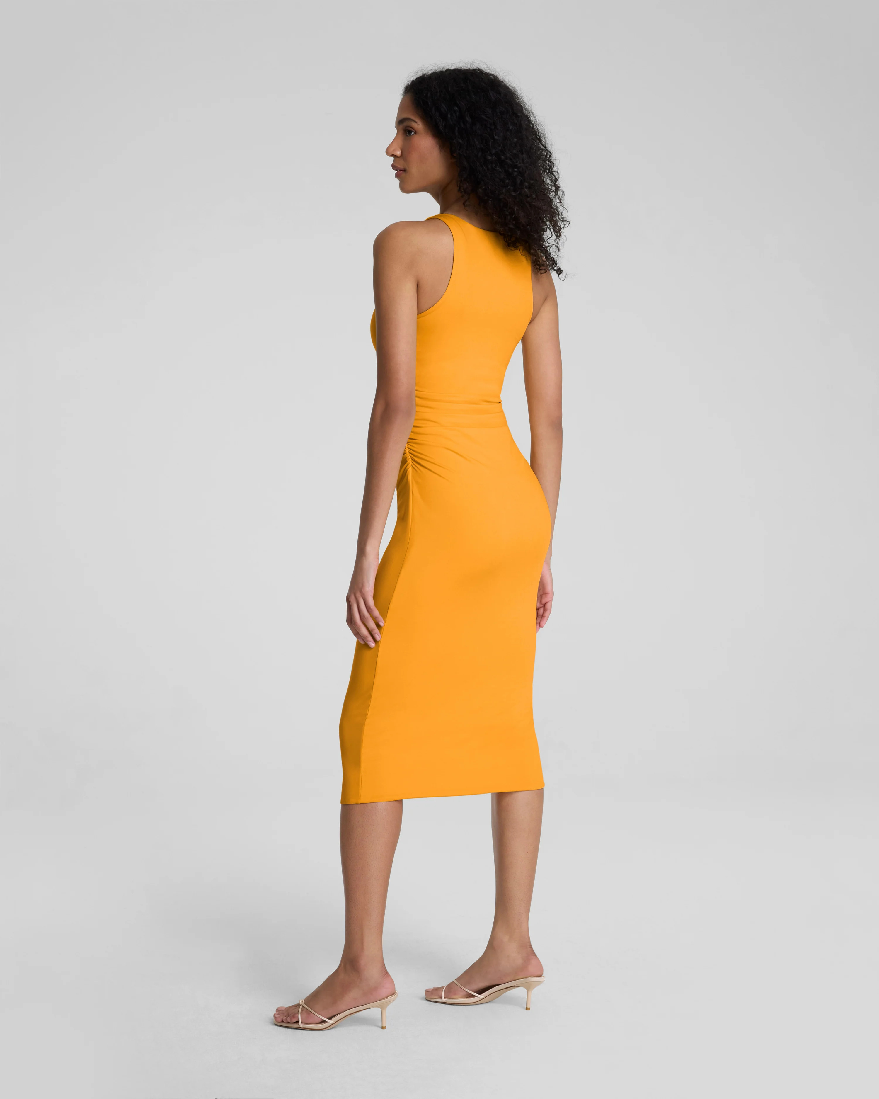 Jersey High Neck Ruched Midi Dress Original | Spanx