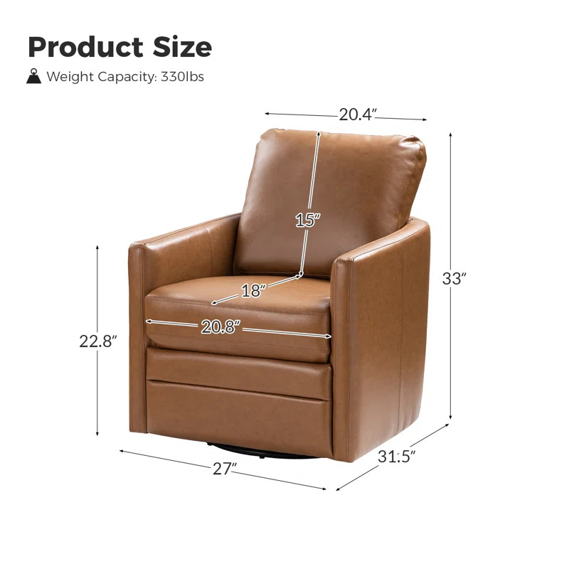 Amany Faux Leather Swivel Barrel Chair (Set of 2) | Wayfair North America