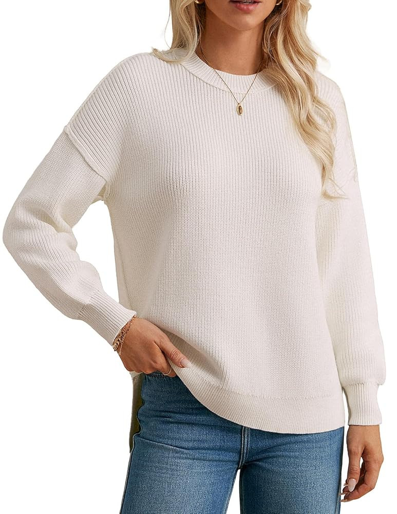 GRACE KARIN Fall Oversized Sweaters for Women, Crewneck Knit Pullover, 2025 Fashion Outfits Trend... | Amazon (US)