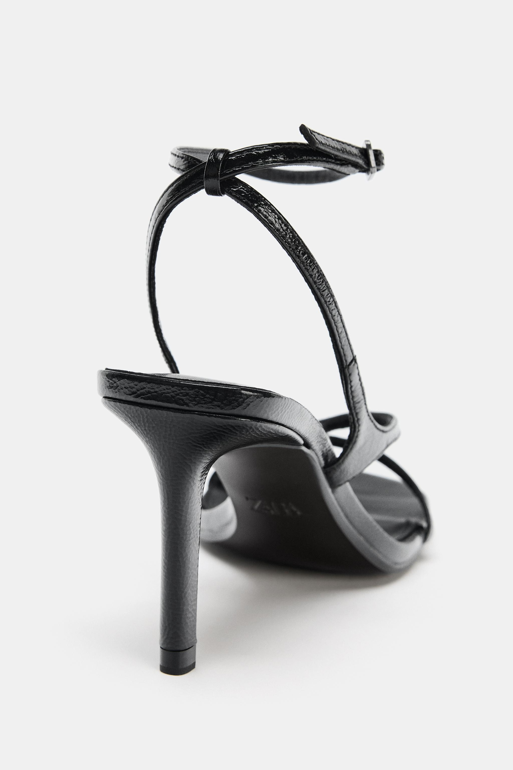 LEATHER HIGH-HEEL SANDALS | Zara UK