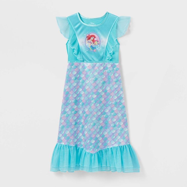 Girls' Disney Princess Ariel NightGown - Blue | Target