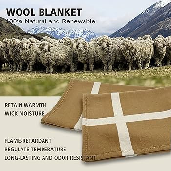 Wool Blanket & Throws 90% Wool Warm Blanket Soft Couch Blankets 75"x55" Twin Throw Blankets for L... | Amazon (US)