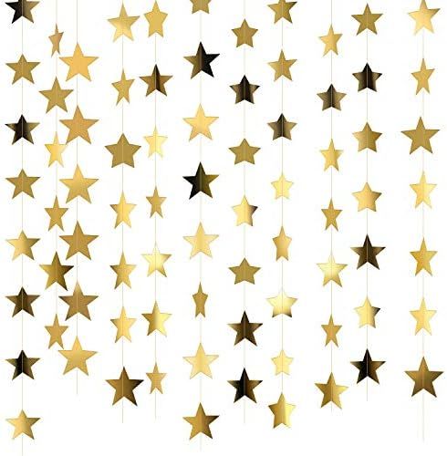 130 Feet Glitter Star Paper Garland Banner Hanging Decoration for Graduation Class of 2022 Congrats  | Amazon (US)