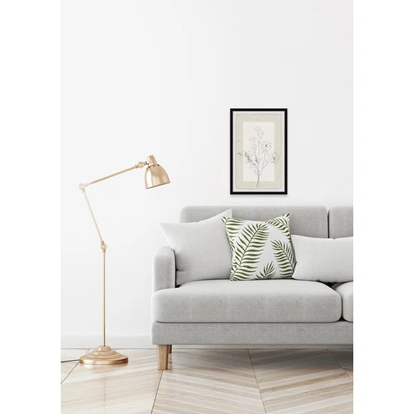 Flower Line Framed On Paper by Marmont Hill Print | Wayfair North America
