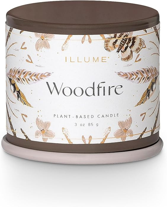 ILLUME Demi Vanity Tin Candle, Woodfire | Amazon (US)