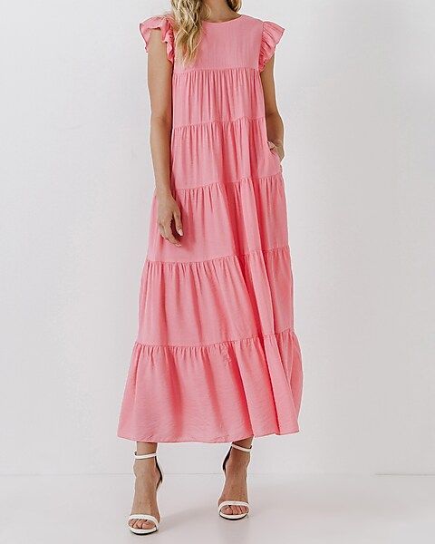 English Factory Tiered Maxi Dress | Express