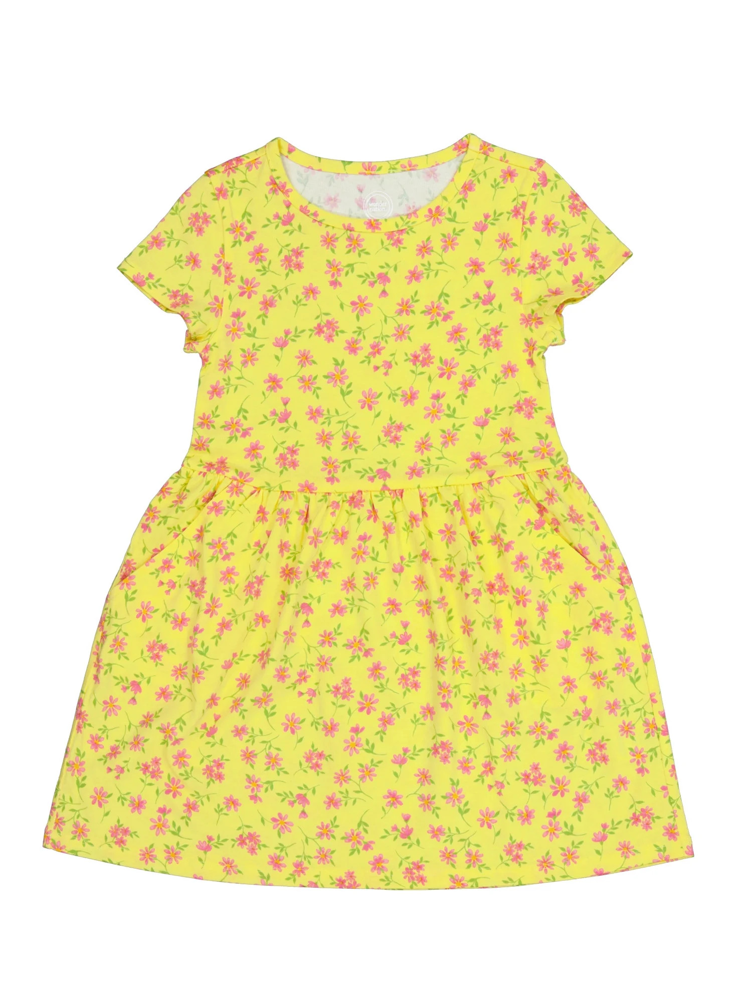 Wonder Nation Girl's Short Sleeve Play Dress, Sizes 4-18 & Plus | Walmart (US)