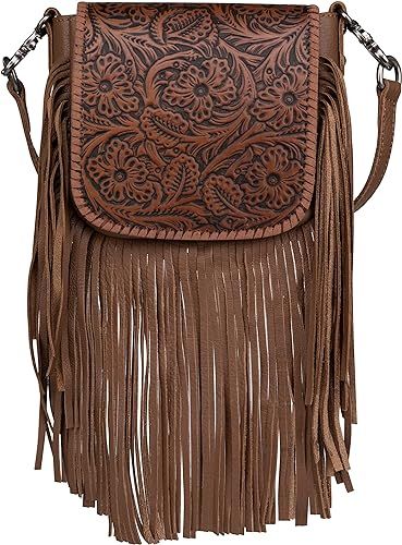 Montana West Fringe Purse Small for Women Western Purses Crossbody Bags Genuine Leather Handbags ... | Amazon (US)