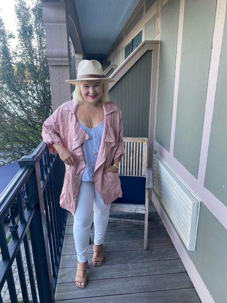 My favorite jacket comes in pink and this camisole is on sale both from Lulu’s fit is true to size

#LTKstyletip #LTKsalealert #LTKSeasonal