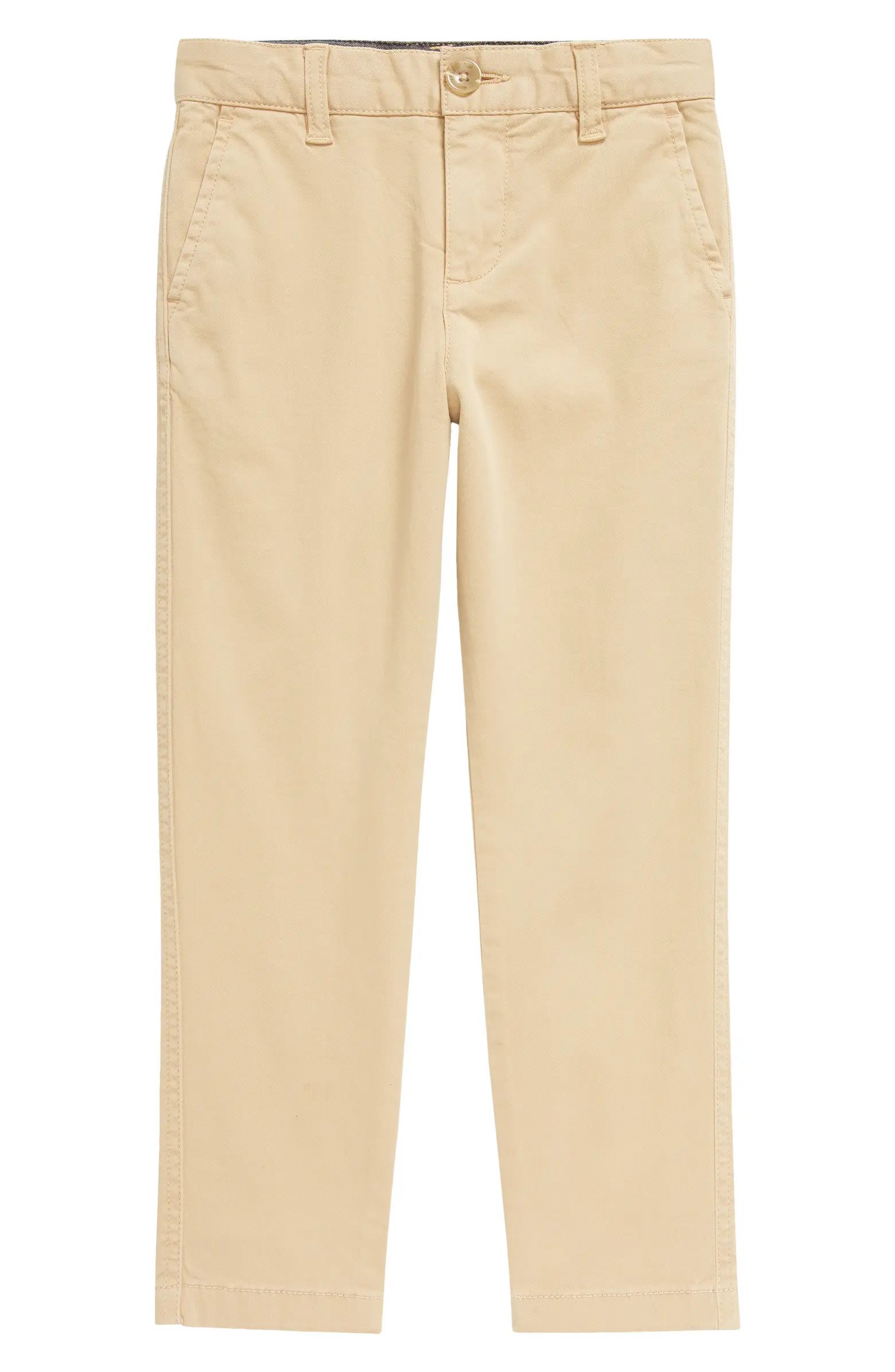 Kids' Slim Stretch Flat Front Chinos | Nordstrom