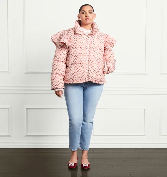 The Violet Ruffle Sleeve Puffer Jacket | Hill House Home