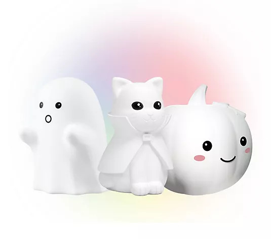 Globe Electric S/3 Halloween Color Changing Character Lights - QVC.com | QVC