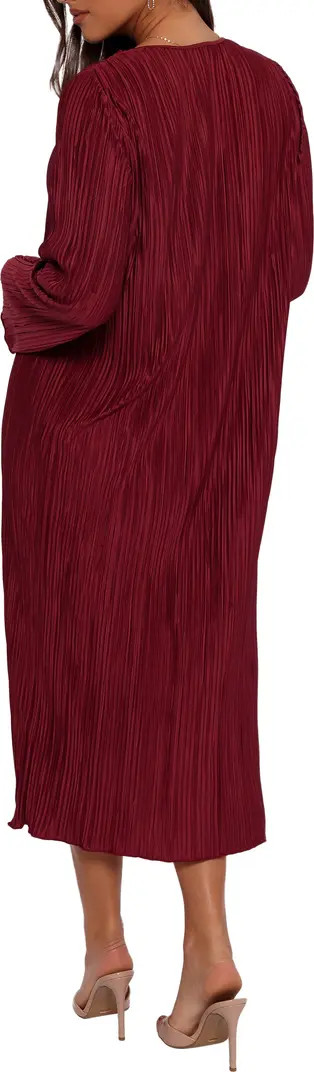 Petal & Pup Tannikah Long Sleeve Plissé Maxi Dress | Nordstrom | Nordstrom