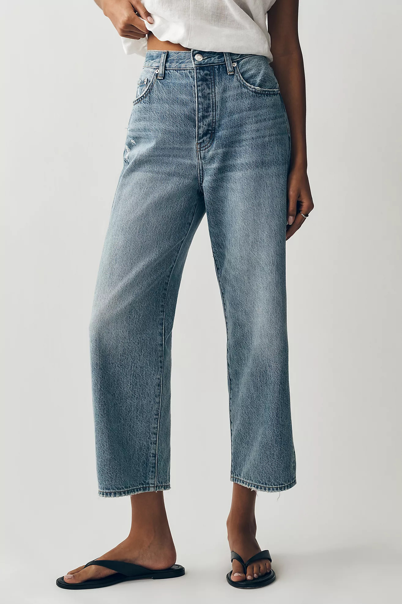 Pistola Cassie High Rise Crop Jeans | Anthropologie (US)