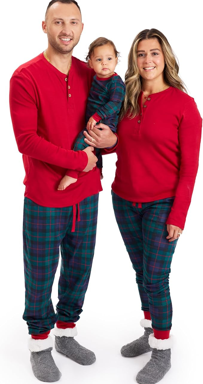 HonestBaby Family Matching Holiday Pajamas 100% Organic Cotton for Men, Women, Kids, Toddlers, Ba... | Amazon (US)