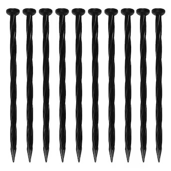 EasyFlex 10-Pack 8-in Black Plastic Edging Stake | Lowe's