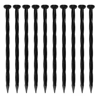 EasyFlex 10-Pack 8-in Black Plastic Edging Stake | Lowe's