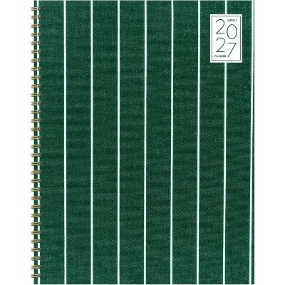 TF Publishing 2027 On the Green Stripe Large Weekly Monthly Planner - 9 x 11 in 2027 Planner with Vertical Weekly Spread & Monthly Views - Thick Paper | Target