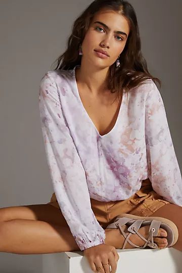 Cloth & Stone Tie-Dye Blouse | Anthropologie (US)