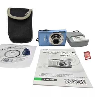 Canon PowerShot SD1300 IS Digital Elph Camera Blue 12.1 MP Works Tested PC1469  | eBay | eBay US