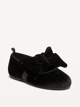 Velvet Bow Ballet Flats for Toddler Girls | Old Navy (US)