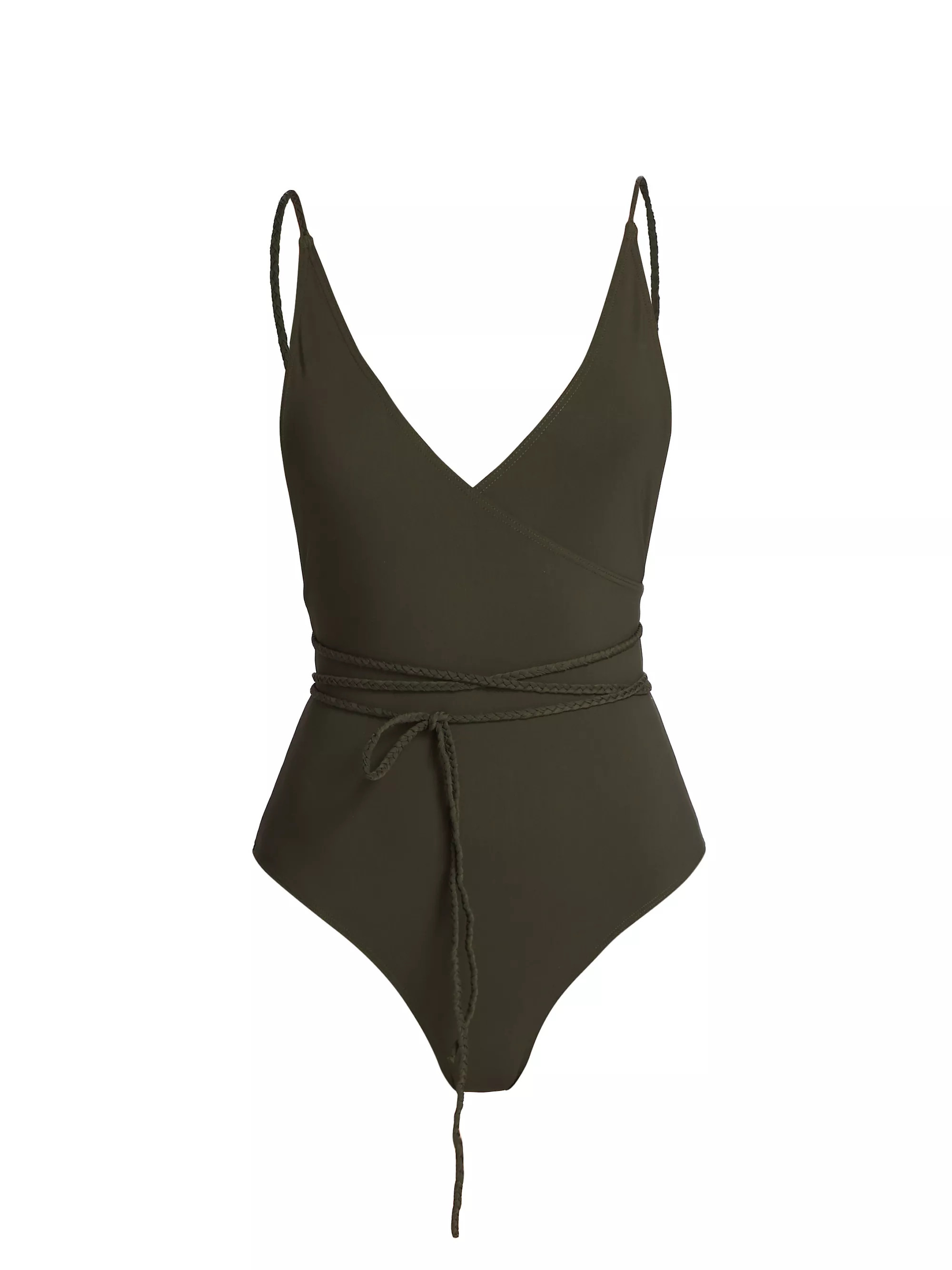 V-Neck Wrap One-Piece Swimsuit | Saks Fifth Avenue