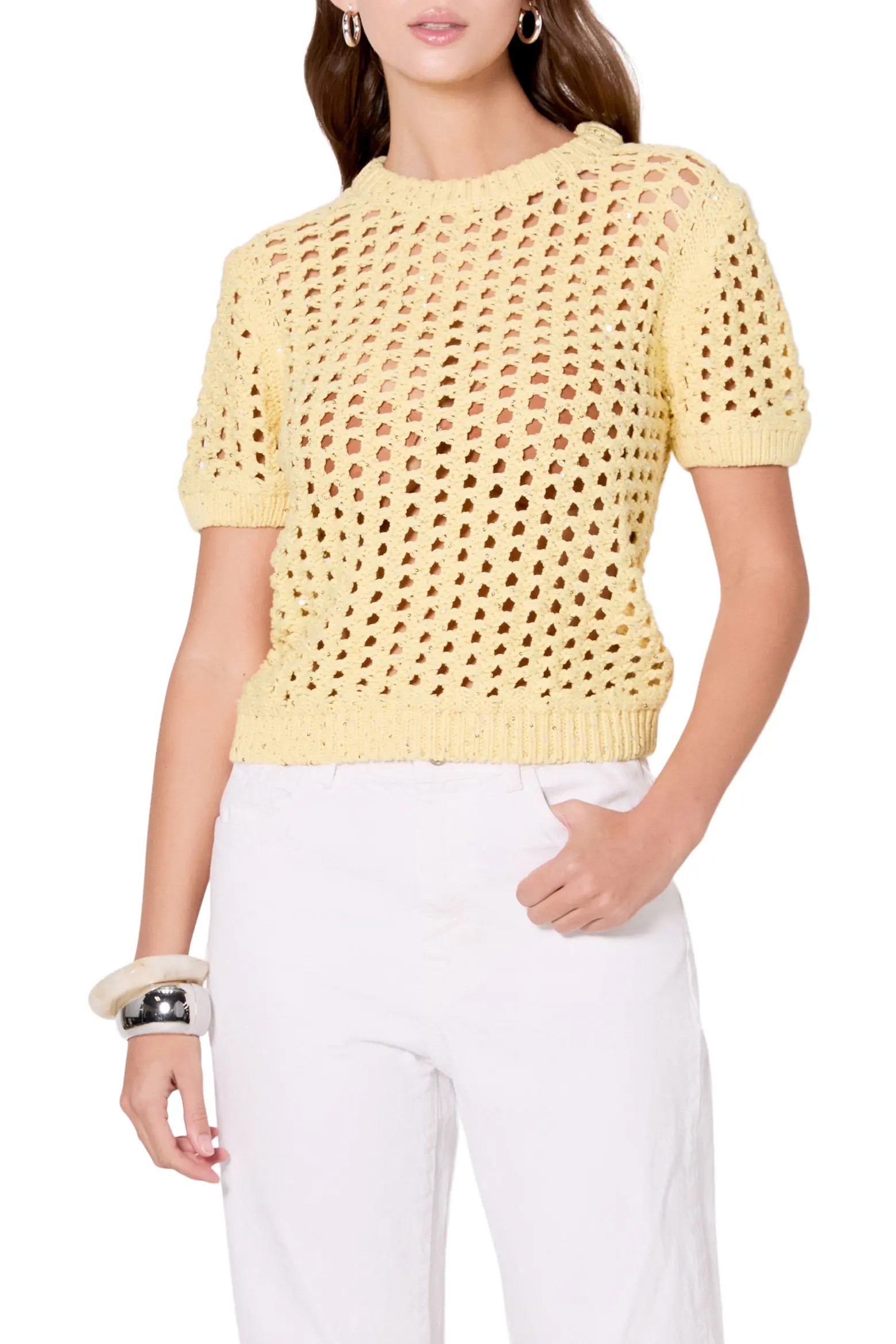 Sequin Open Stitch Sweater (Women) | Nordstromrack | Nordstrom Rack