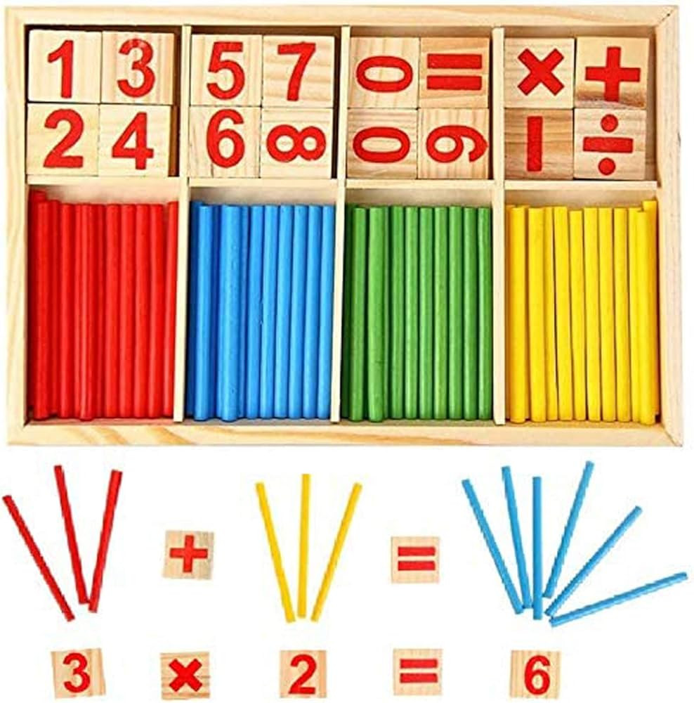 Counting Number Blocks and Sticks | Montessori Toys for Kids Learning| Homeschool Supplies for Ma... | Amazon (US)
