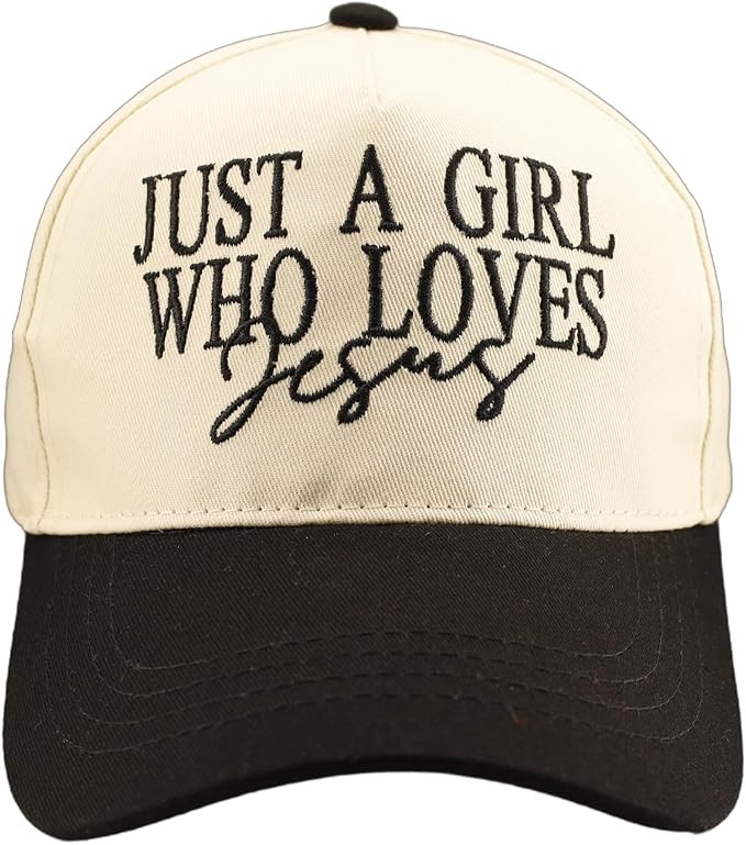 Two Tone Embroidered Lettering Baseball Cap | Amazon (US)