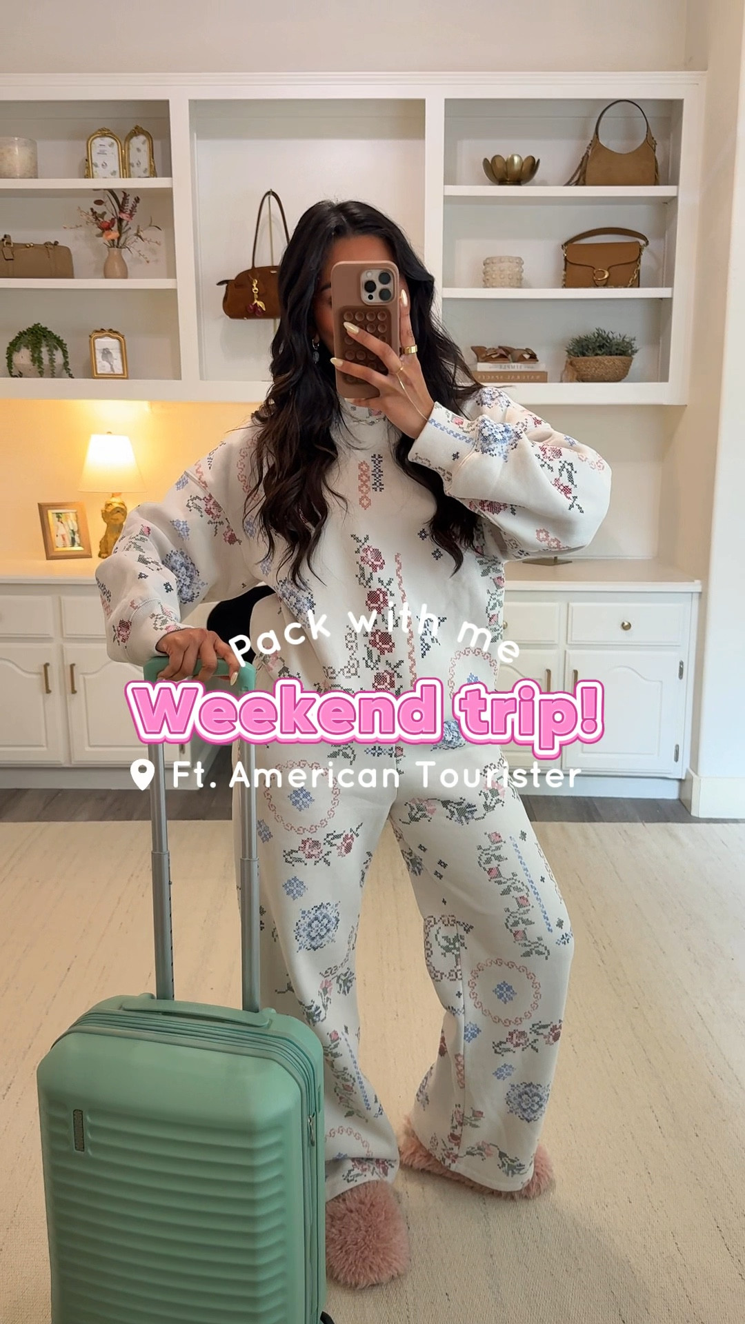 New fav carry-on from @amtourister! Get yours at @macys! ⭐️🫶🏽💐 #ad #travel #fyp #explorepage #packwithme