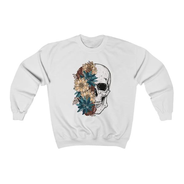 Fall Floral Skull Unisex Sweatshirt | Always Stylish Mama