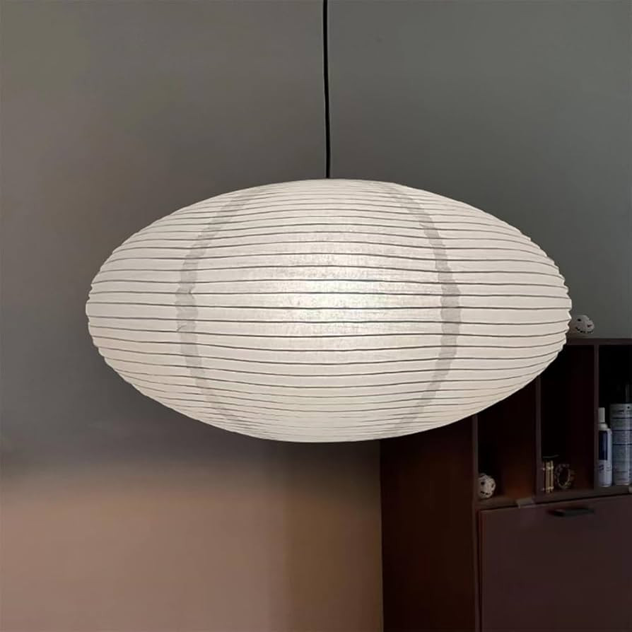 2Pack White Oval Paper lantern 18” Paper Lantern Lamp Shade, White Hanging Paper lamp Shade Eas... | Amazon (US)